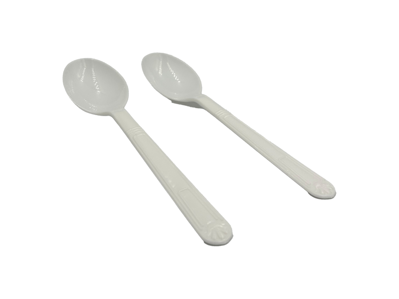 Witte plastic lepels